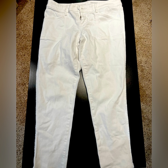 The Limited Denim All-White skinny ankle zipper jeans SZ 8 - Picture 1 of 4